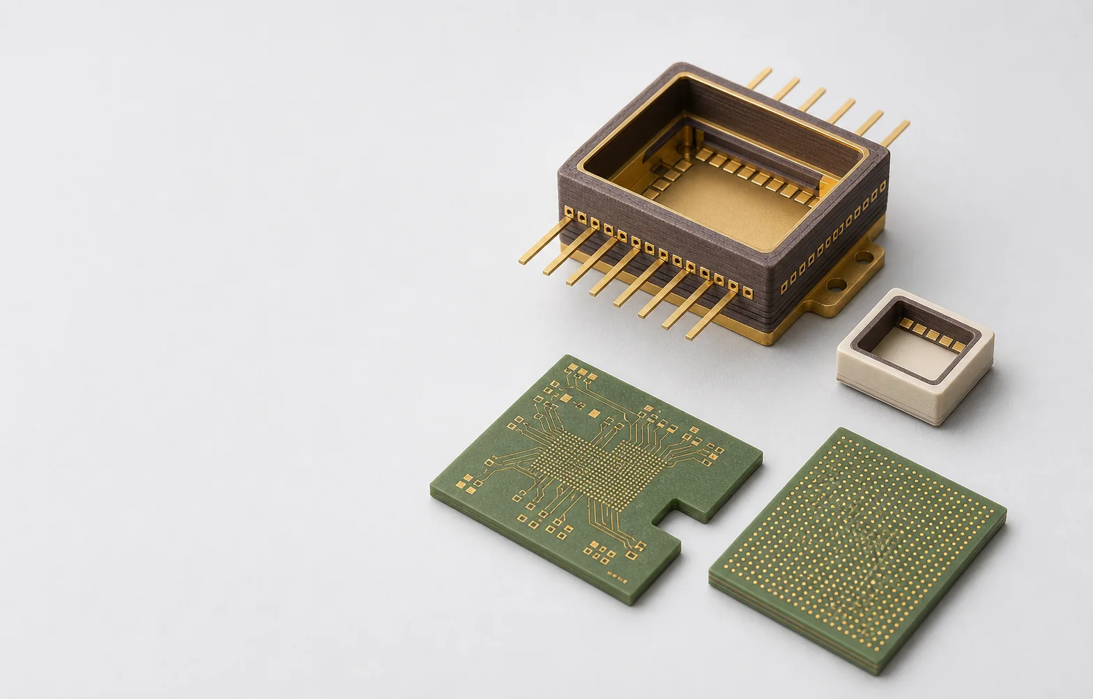 HTCC multilayer ceramic packages and LTCC high-frequency multilayer substrate range